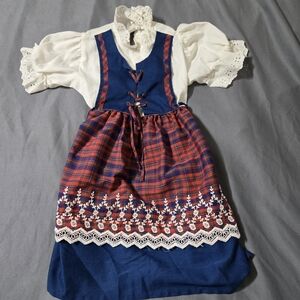 Traditional German Bavarian Dirndl Dress Octoberfest  Toddlers Girl Size 5